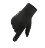 Cycling gloves fleece warm mountaineering skiing non-slip touch screen reflective gloves - Black - 24cm
