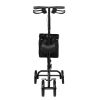 Folding Knee Scooter, Steerable Leg Walker with Bag and Dual Braking System, Crutch Alternative for Foot Injuries Ankles Surgery, Black - as Pic