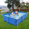 Metal Frame Rectangular Swimming Pool Portable Above Ground Easy Set Pool Family - as picture