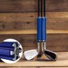 Portable Golf Club Retainer Fixed Standing Golf Club Clip Rack Holder Organizer; Golf Accessories - Blue