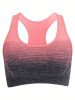 1pc/2pcs/3pcsMedium Support Two Tone Racer Back Sports Bra, Fitness Workout Running Yoga Bra - Green - S(4)