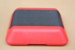 Height-Adjustable Step Aerobics Platform Fitness Equipment Stepper Trainer Exercise Step Platform with 4 Riser Red - as Pic