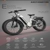 AOSTIRMOTOR New Pattern 26" 1000W Electric Bike Fat Tire 52V15AH Removable Lithium Battery for Adults(white) - as picture