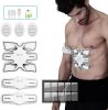 OSITO 3Sets Massager Machine Stimulator Fitness Trainer Arm/Waist/Leg Abdominal - white