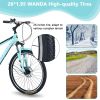 Adult Tricycle Bike,7-Speed Mountain Tricycle,26-Inch 3 Wheels,Comfortable Widen Saddle,Rear Integrated Shopping Basket - as Pic