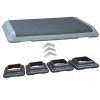 Adjustable Aerobic Stepper Workout Step with 4 Risers Fitness & Exercise Platform Trainer - as Pic