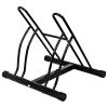 Living Room Bike Stand Cycling Rack Floor Storage Organizer For 2-Bicycle - Black - Bike Stand Cycling Rack