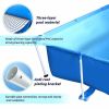 Metal Frame Rectangular Swimming Pool Portable Above Ground Easy Set Pool Family - as picture